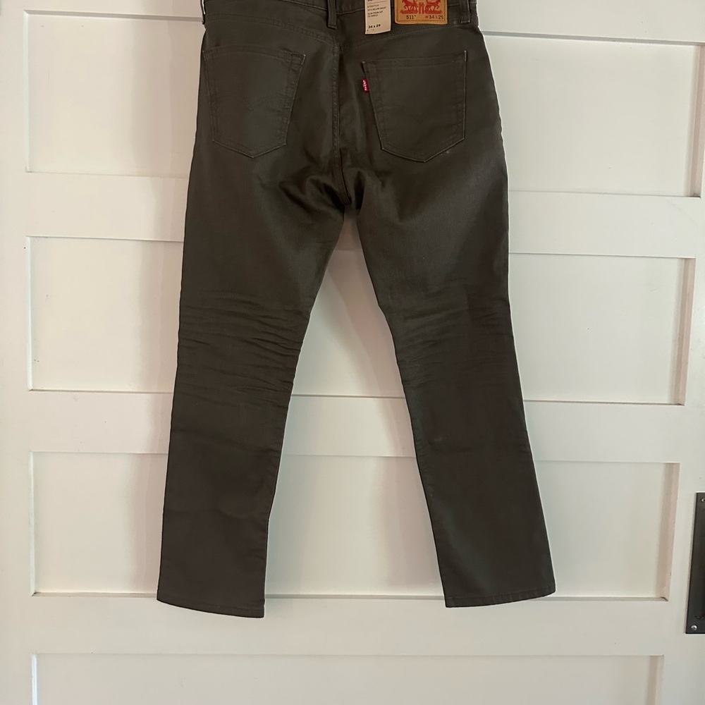 Levi's 511 Slim Green Jeans - Picture 2 of 3
